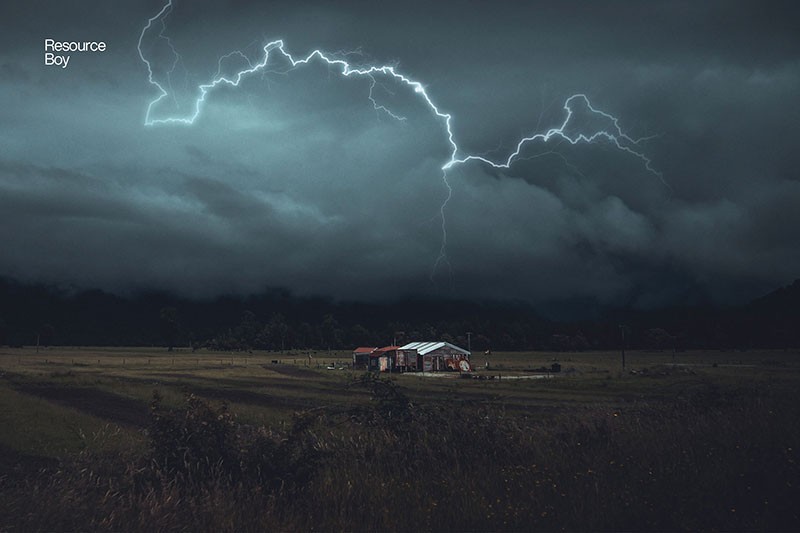 100个闪电雷电效果PS笔刷 笔刷资源 sucaiwan.com