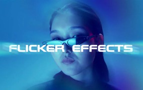 达芬奇预设:12种炫酷时尚快速闪烁故障闪白模糊重影效果 Flicker Effects