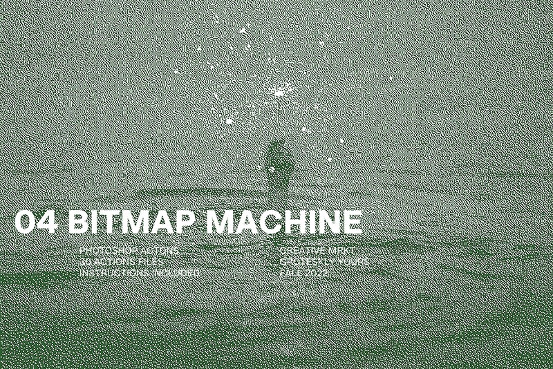 潮流复古位图点阵像素半调颗粒效果PS动作 插件预设 sucaiwan.com