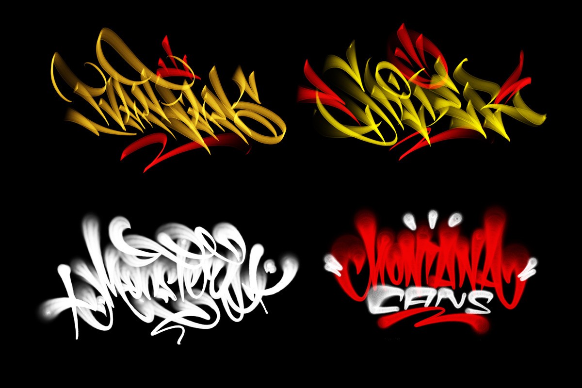 40+手绘涂鸦喷雾喷漆Procreate笔刷 笔刷资源 sucaiwan.com