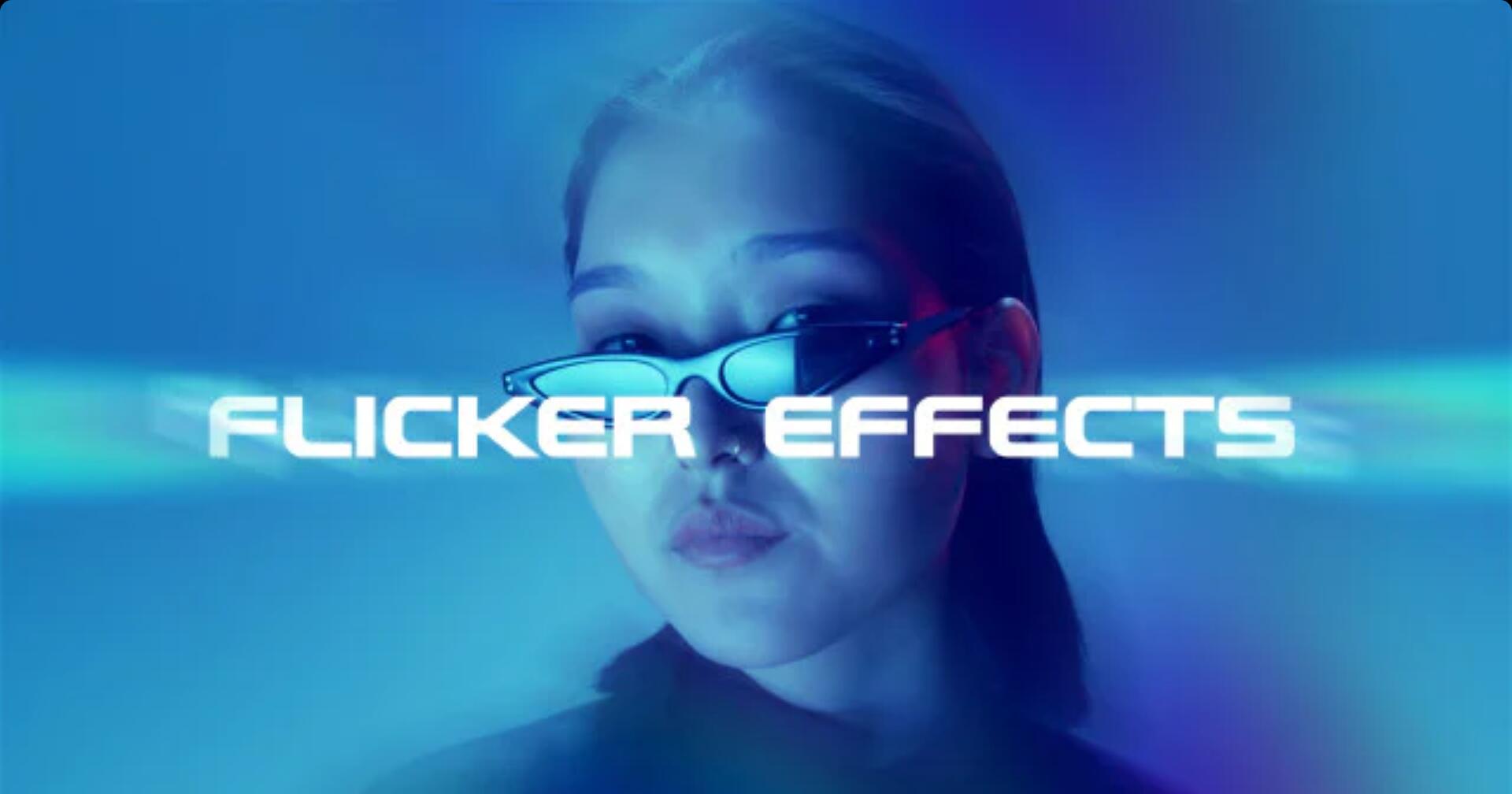达芬奇预设：12种炫酷时尚快速闪烁故障闪白模糊重影效果 Flicker Effects . sucaiwan.com