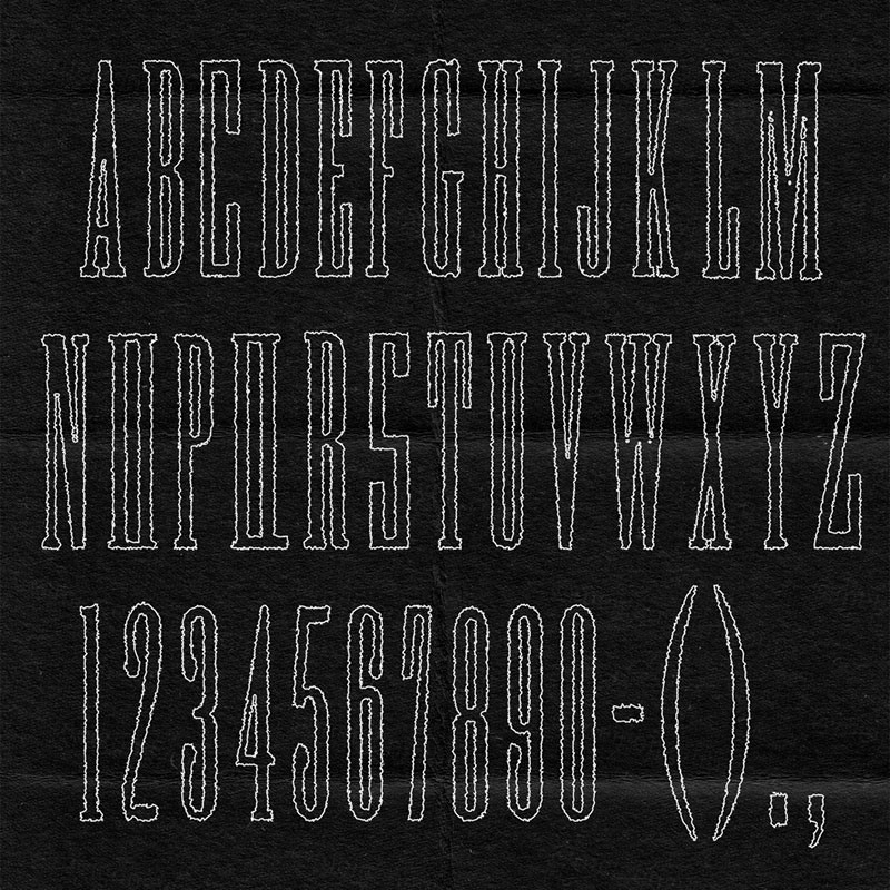 MESSIVO trash毛刺撕边效果英文字体 设计素材 sucaiwan.com