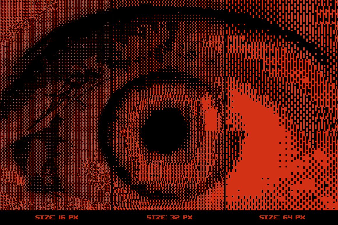 复古半色调像素8位图抖动信号失真PSD特效样机 Pxl Bitmap – Photoshop Effect 样机素材 sucaiwan.com