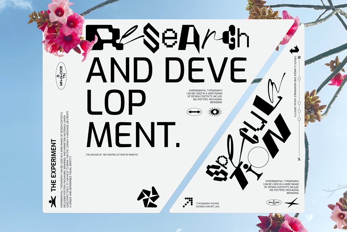 426个街头抽象赛博机能艺术实验性字母形状AI矢量数字现代排版印花设计套装 426 Shapes Letters Numbers Kit by Vanzyst . sucaiwan.com