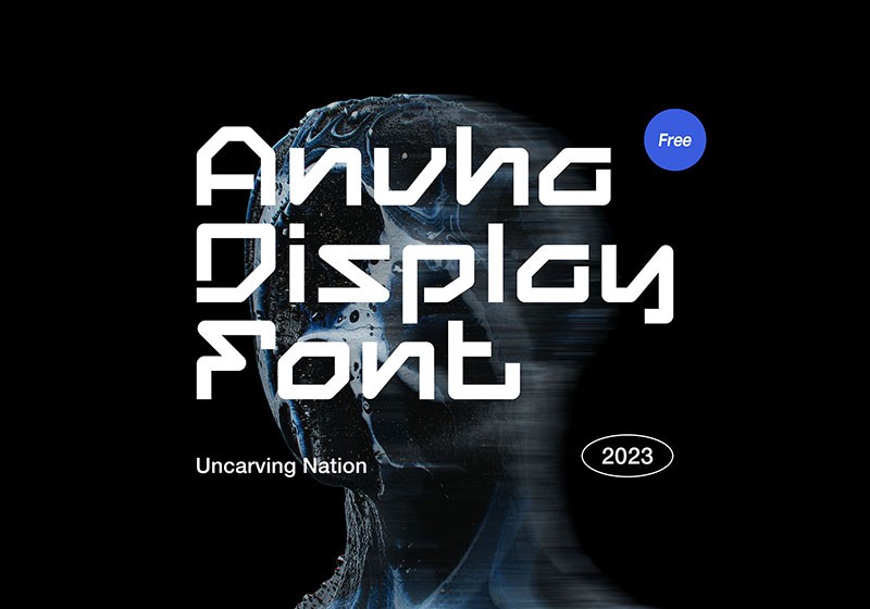 Anvha科技风格英文字体，免费商用字体 设计素材 sucaiwan.com