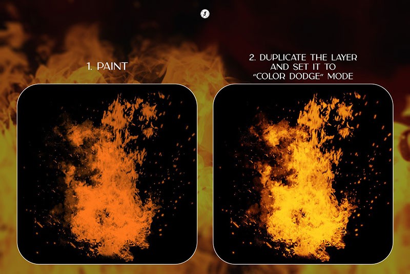 18个火焰烟雾效果Procreate笔刷 笔刷资源 sucaiwan.com