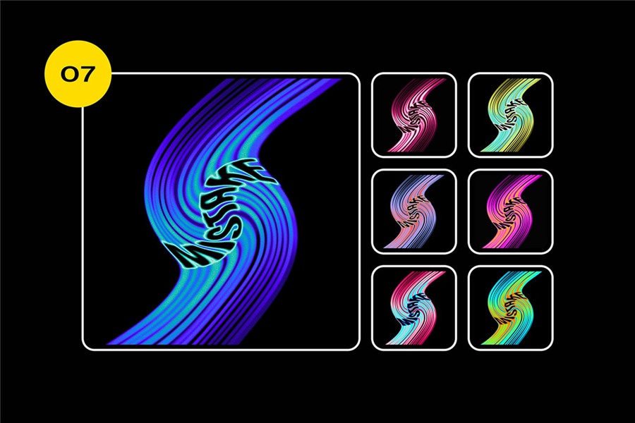 新潮复古迷幻视觉酸性液体艺术音乐海报封面融化文字效果 LIQUID TEXT EFFECTS VOL.2 . sucaiwan.com
