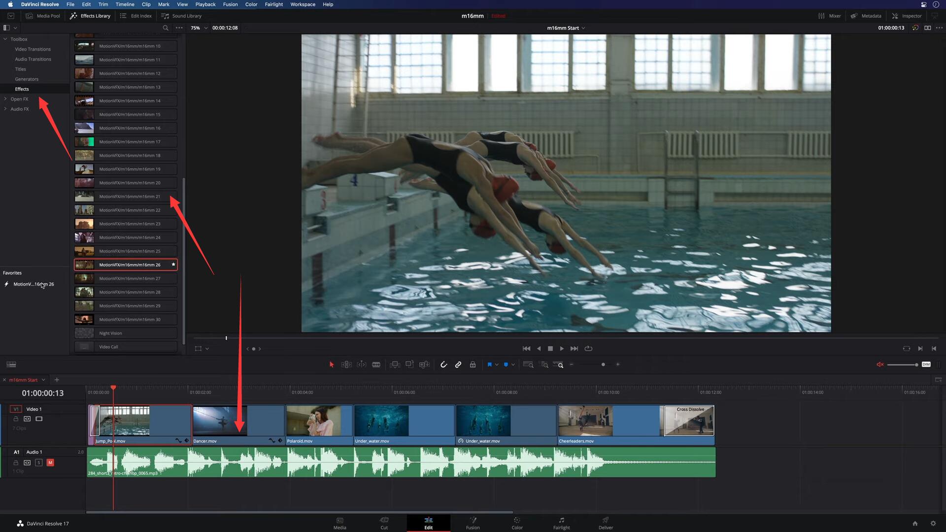 达芬奇预设：MotionVFX – m16mm 复古怀旧风格16mm颗粒胶片污垢棱镜电影视觉效果 插件预设 sucaiwan.com