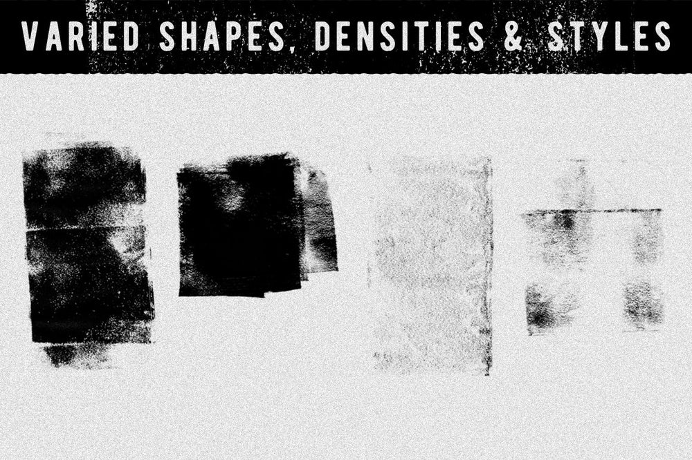Miksks 30张油漆滚筒叠加纹理复古影印故障特效PNG图片素材 Paint Roller Textures . sucaiwan.com