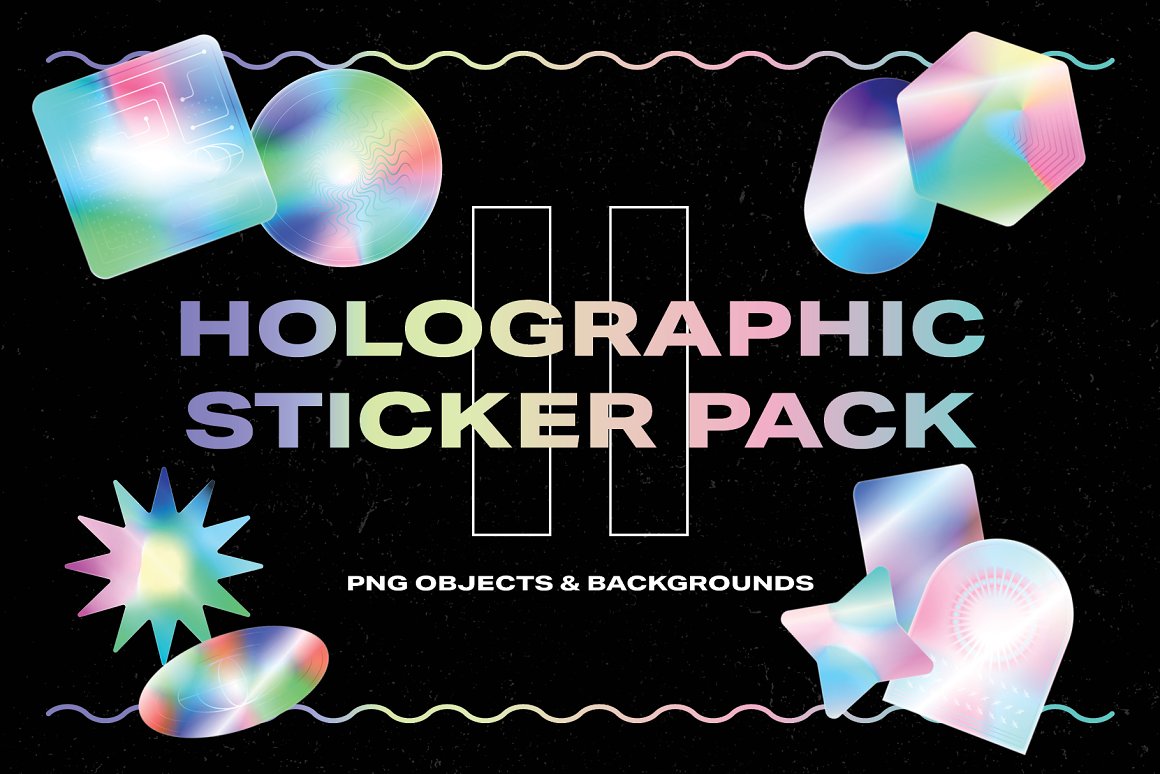 20款潮流全息渐变镭射虹彩闪光贴纸背景PNG免抠图设计素材包 Holographic Sticker Pack 2 . 第1张-素材湾丨精选海外优质设计素材资源 20款潮流全息渐变镭射虹彩闪光贴纸背景PNG免抠图设计素材包 Holographic Sticker Pack 2 . sucaiwan.com