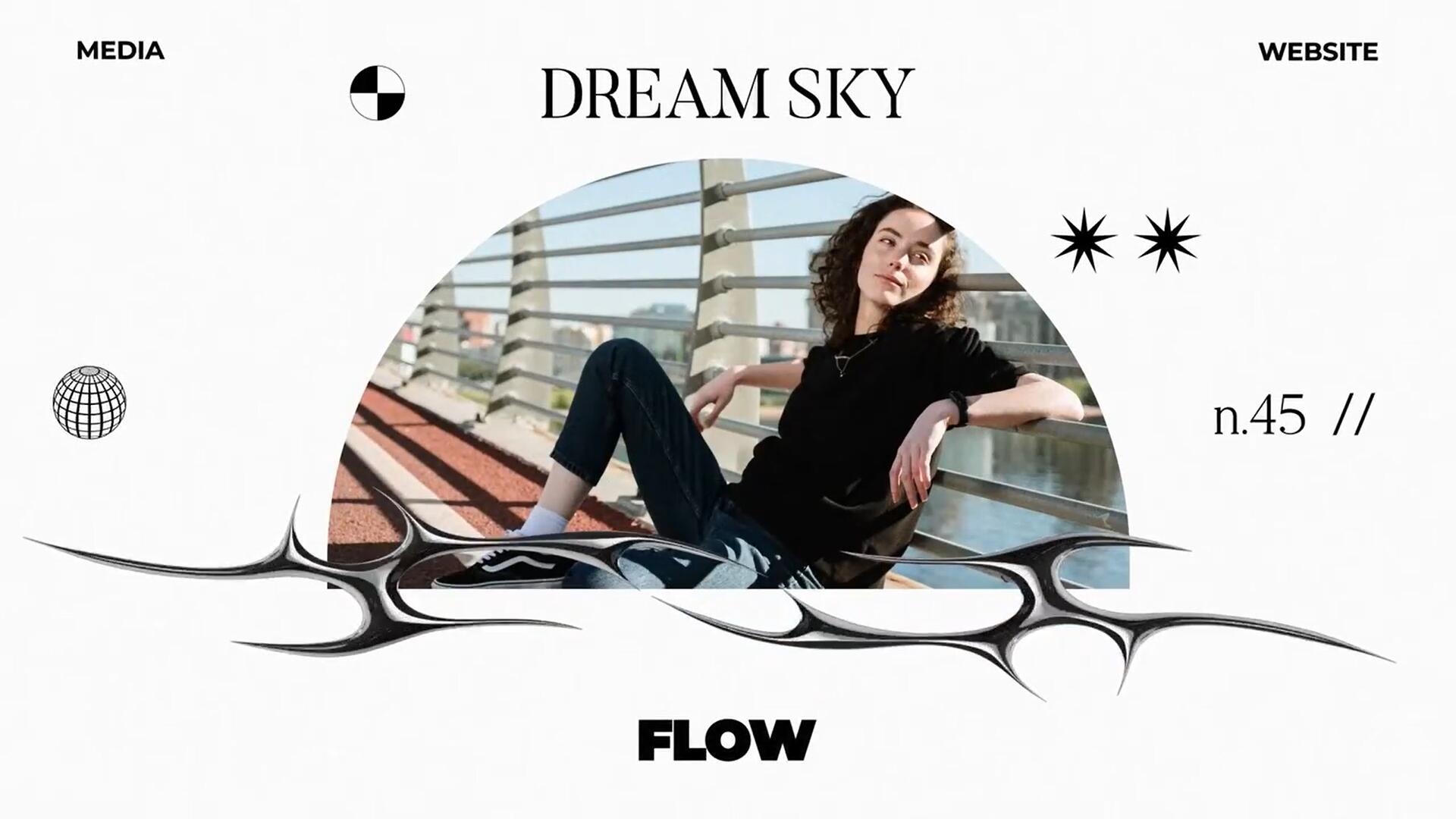 AE模板：新潮酸性优雅几何图形渐变背景抽象艺术设计模板素材 . sucaiwan.com