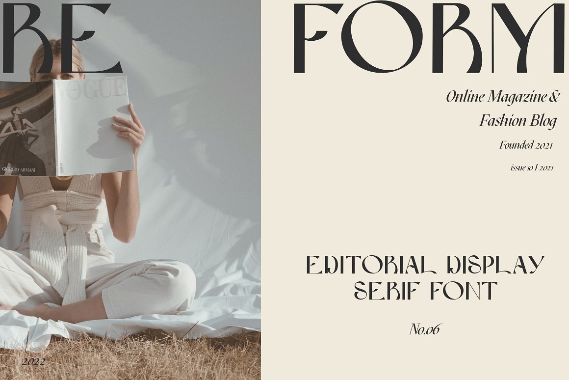 英文字体:超现实梦幻时尚逆反差品牌LOGO杂志标题设计英文字体 Reform Modern Display Font 设计素材 第7张-素材湾丨精选海外优质设计素材资源 英文字体:超现实梦幻时尚逆反差品牌LOGO杂志标题设计英文字体 Reform Modern Display Font 设计素材 sucaiwan.com