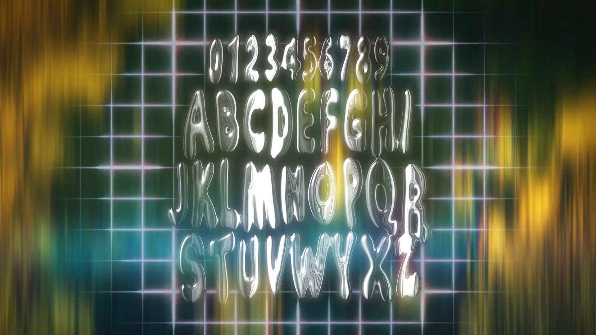 Blindusk 酸性复古金属镀铬字母3D元素纹理电影标题视频动画模板 Blindusk CHROME TITLES 影视音频 sucaiwan.com