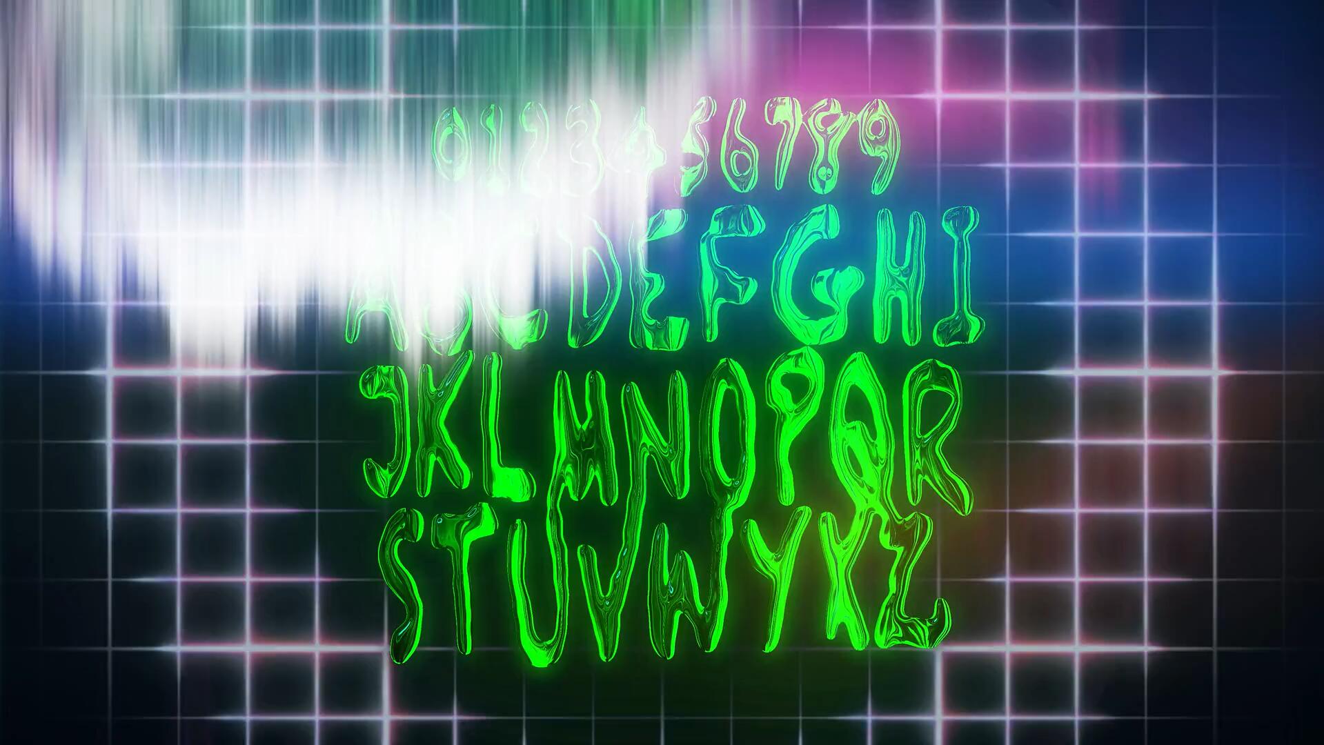 Blindusk 酸性复古金属镀铬字母3D元素纹理电影标题视频动画模板 Blindusk CHROME TITLES 影视音频 sucaiwan.com