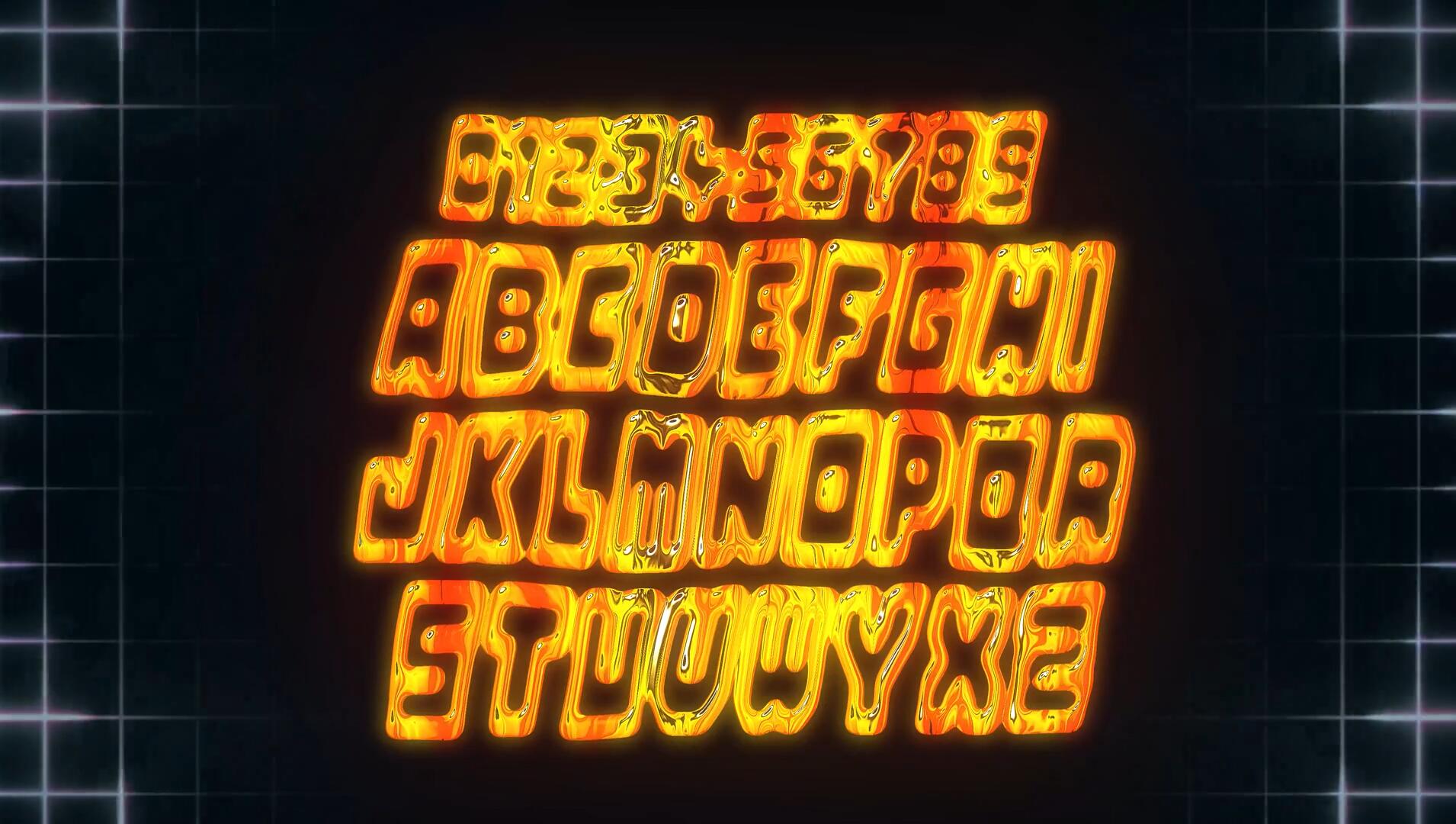 Blindusk 酸性复古金属镀铬字母3D元素纹理电影标题视频动画模板 Blindusk CHROME TITLES 影视音频 sucaiwan.com