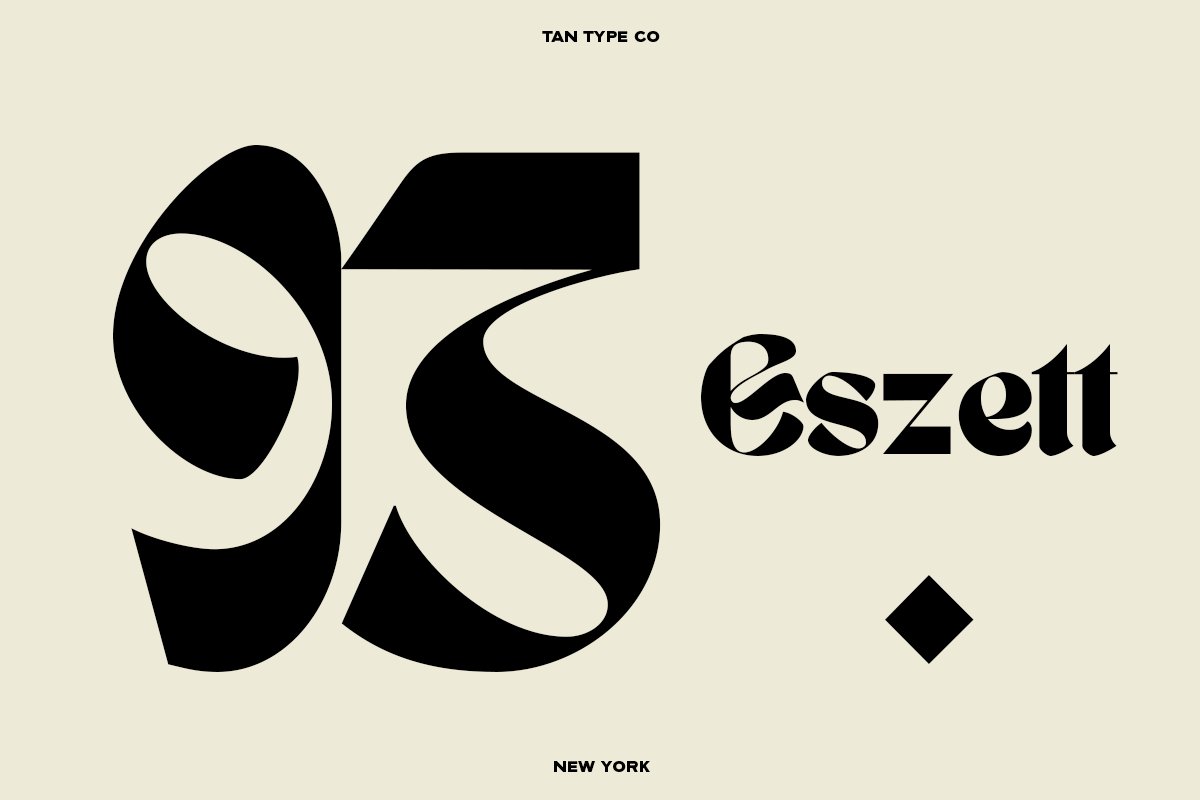 英文字体：复古时尚优雅杂志海报标题设计无衬线字体 TAN - NEW YORK 设计素材 sucaiwan.com