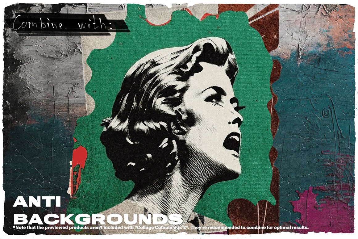 818个复古街头前卫运动传统仿旧剪贴纸纹理拼贴艺术素材合集包 Collage Cutouts Vol. 2 图片素材 第6张-素材湾丨精选海外优质设计素材资源 818个复古街头前卫运动传统仿旧剪贴纸纹理拼贴艺术素材合集包 Collage Cutouts Vol. 2 图片素材 sucaiwan.com