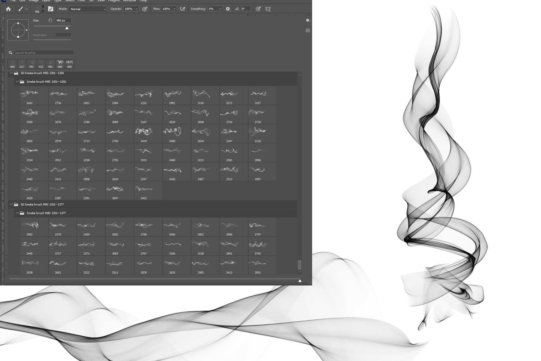 170个真实烟雾水滴特效PS笔刷套装 笔刷资源 sucaiwan.com