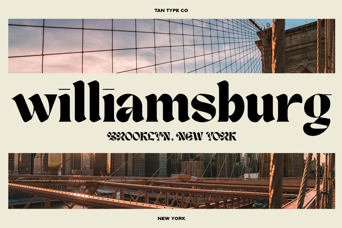 英文字体：复古时尚优雅杂志海报标题设计无衬线字体 TAN - NEW YORK 设计素材 sucaiwan.com