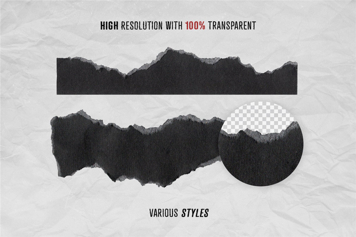 垃圾美学黑色撕纸毛边效果纸张纹理PNG免抠背景图片设计素材 Black Torn Paper Texture Pack . 第2张-素材湾丨精选海外优质设计素材资源 垃圾美学黑色撕纸毛边效果纸张纹理PNG免抠背景图片设计素材 Black Torn Paper Texture Pack . sucaiwan.com