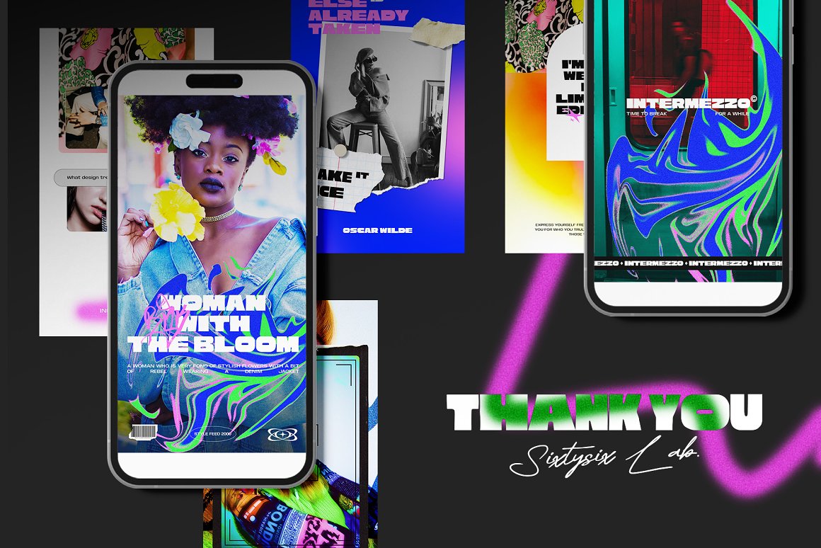 27款街头复古潮流Y2K酸性胶片帧INS竖屏公众号小红书推文排版设计PSD模板 Pop Rebellicious – Instagram Story 图片素材 第6张-素材湾丨精选海外优质设计素材资源 27款街头复古潮流Y2K酸性胶片帧INS竖屏公众号小红书推文排版设计PSD模板 Pop Rebellicious – Instagram Story 图片素材 sucaiwan.com