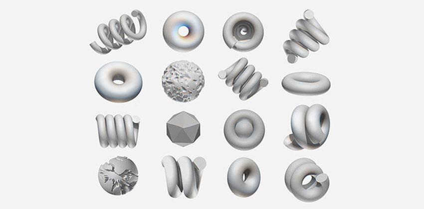 设计资源-16款3D毛刺颗粒纹理几何形状素材合集 图片素材 sucaiwan.com