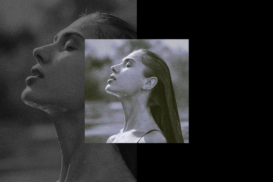 复古梦幻半调颗粒摄影照片处理老照片效果PSD特效样机模板 Old Album Photo Effect 样机素材 sucaiwan.com