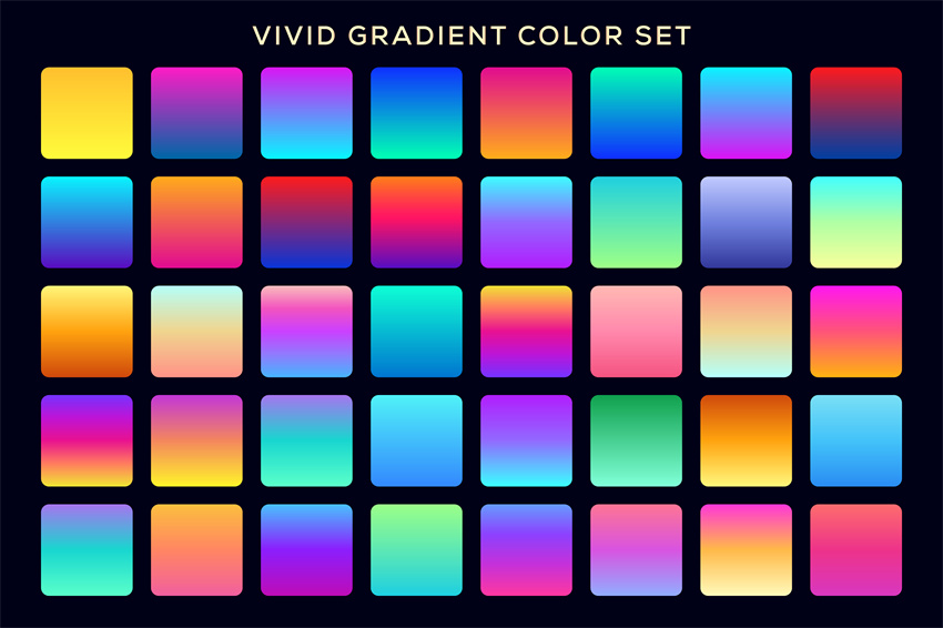 设计资源-5000款多彩金色银色渐变颜色设计素材合集 图片素材 sucaiwan.com