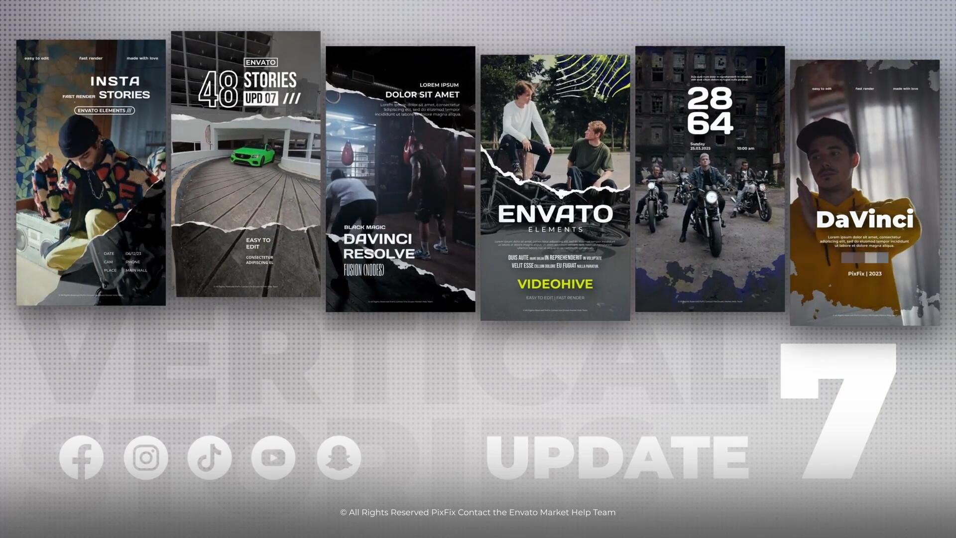 达芬奇模板：48个竖屏大文字社交媒体短视频版式设计标题排版 . sucaiwan.com