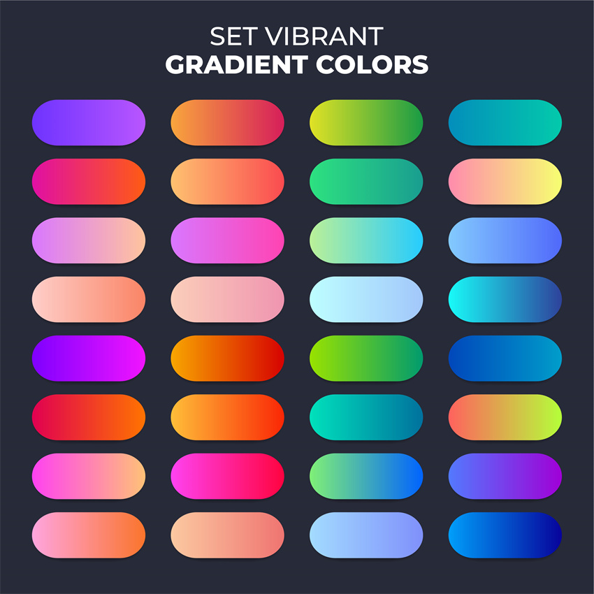 设计资源-5000款多彩金色银色渐变颜色设计素材合集 图片素材 sucaiwan.com