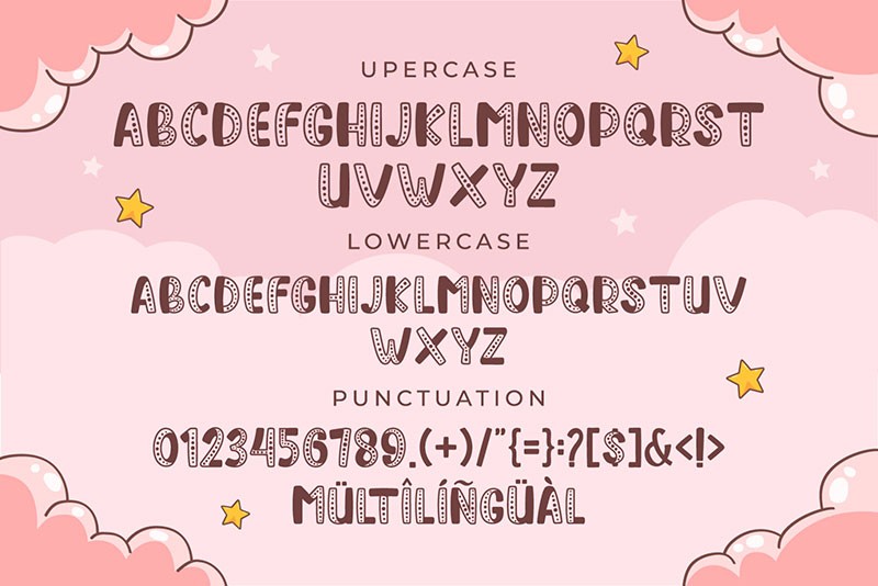 Sweet Dream可爱手绘英文字体 设计素材 sucaiwan.com