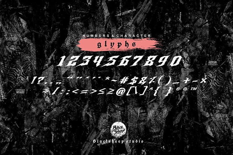 Storm Fighter哥特式英文字体 设计素材 sucaiwan.com