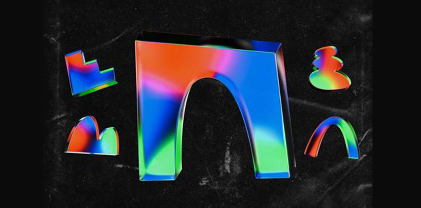 设计资源-40款3D几何渐变发光玻璃形状素材 图片素材 sucaiwan.com