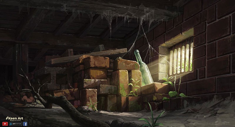 吉卜力风格动漫场景PS笔刷套装，附视频教程 笔刷资源 sucaiwan.com