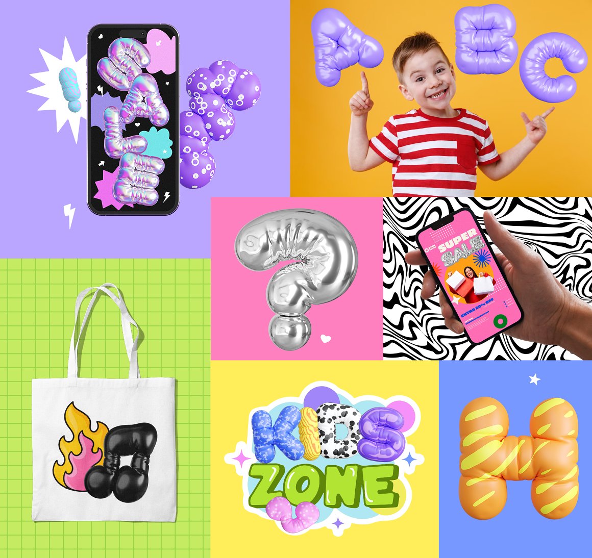 趣味卡通彩色3D糖果色炫彩雷瑟气球质感泡泡胖胖字母字体PS免扣素材 3D Inflated Type 2 Letters, Numbers 图片素材 第6张-素材湾丨精选海外优质设计素材资源 趣味卡通彩色3D糖果色炫彩雷瑟气球质感泡泡胖胖字母字体PS免扣素材 3D Inflated Type 2 Letters, Numbers 图片素材 sucaiwan.com