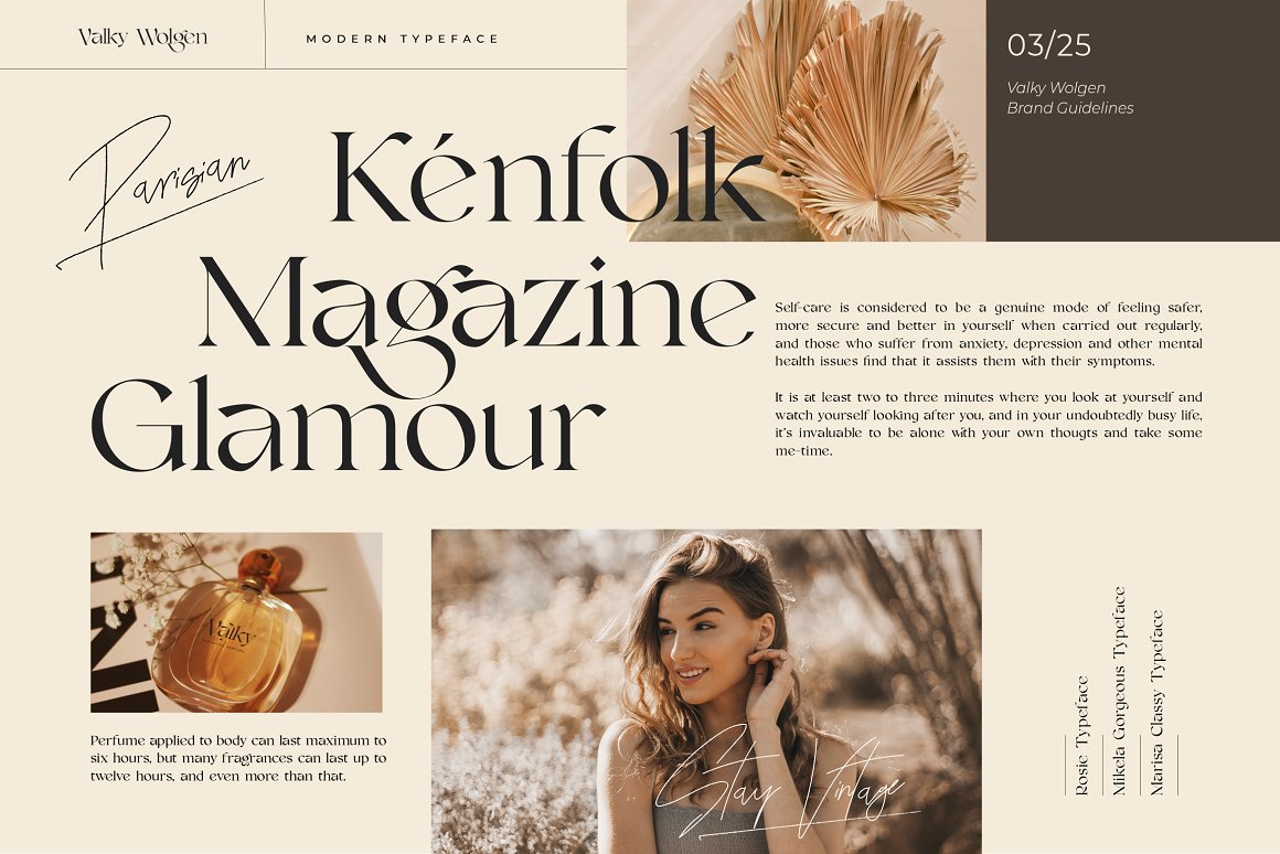 英文字体：现代经典海报杂志文字设计衬线英文字体素材 Valky Classic Modern Typeface 设计素材 sucaiwan.com