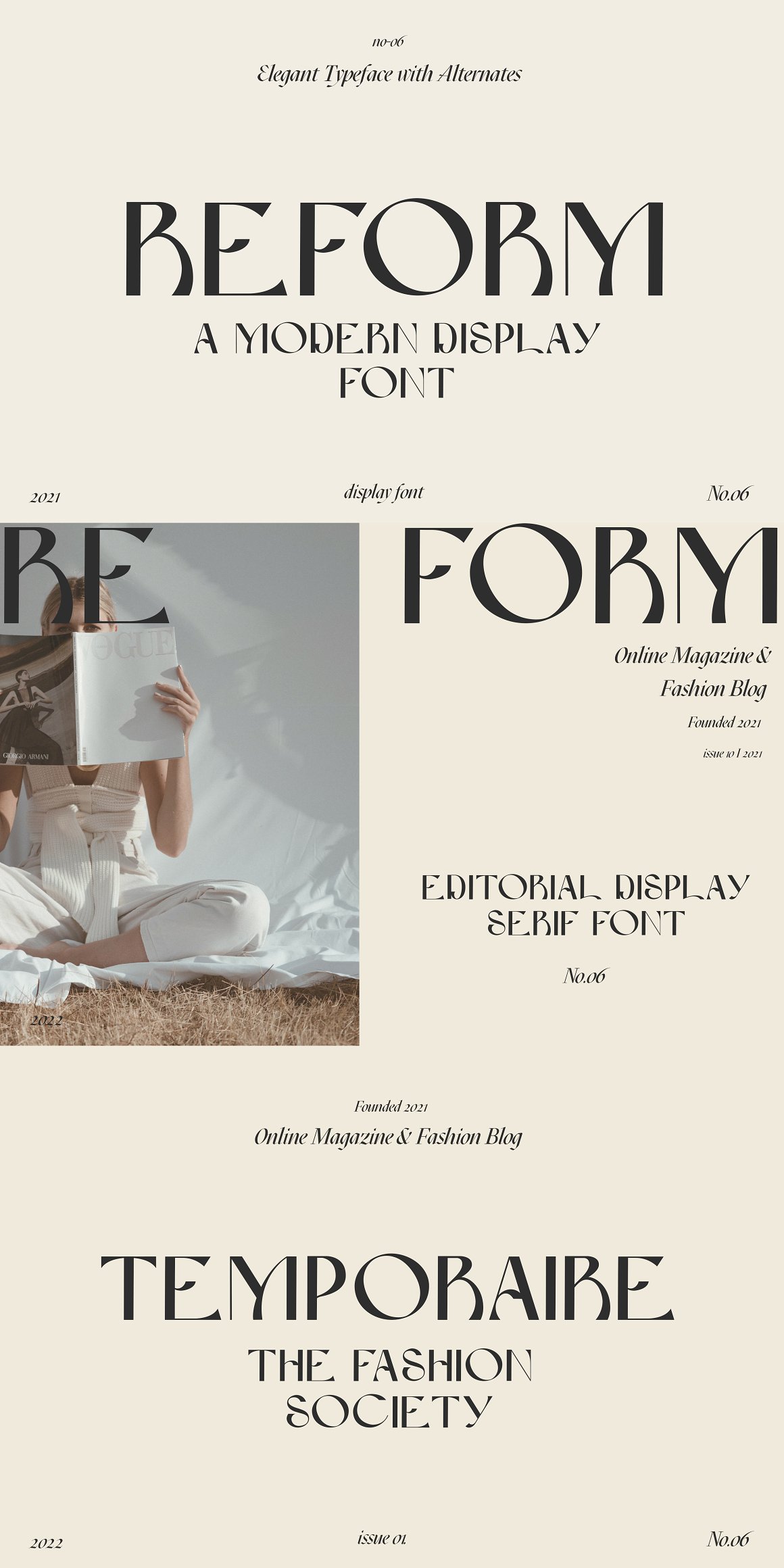 英文字体:超现实梦幻时尚逆反差品牌LOGO杂志标题设计英文字体 Reform Modern Display Font 设计素材 第10张-素材湾丨精选海外优质设计素材资源 英文字体:超现实梦幻时尚逆反差品牌LOGO杂志标题设计英文字体 Reform Modern Display Font 设计素材 sucaiwan.com