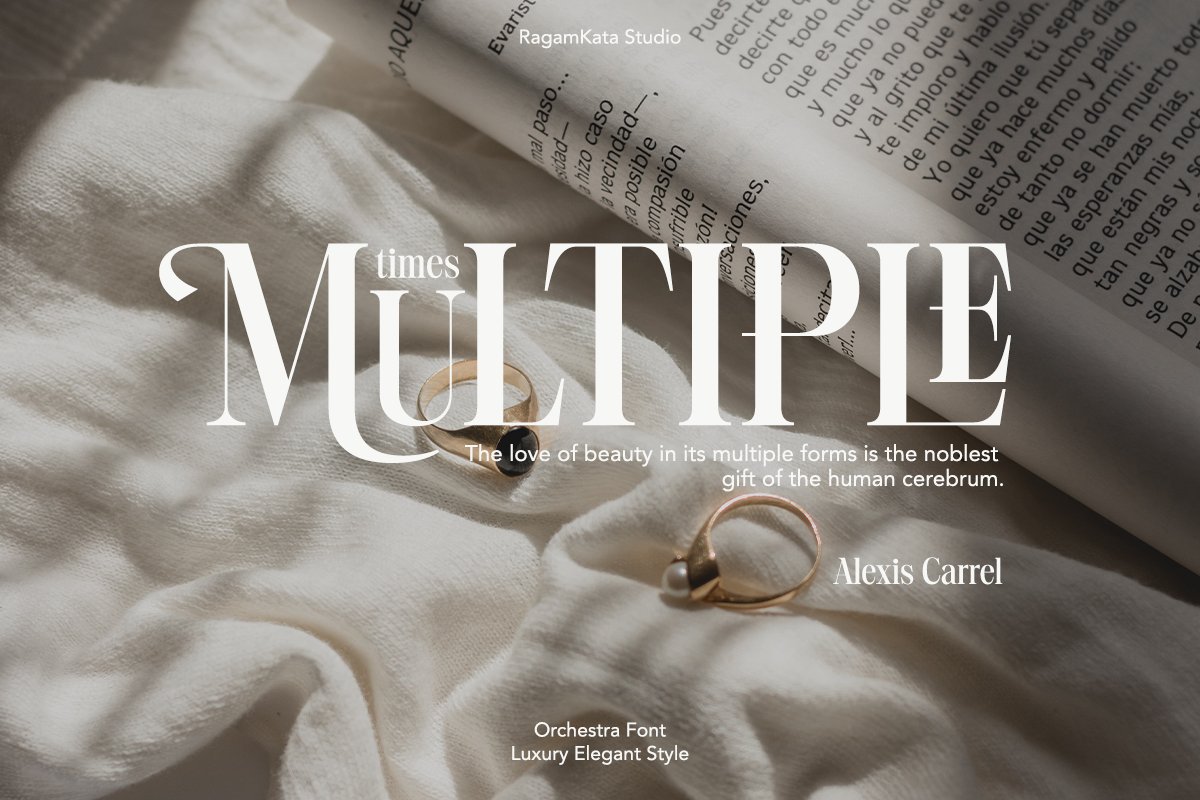 英文字体：高端现代经典优雅书籍杂志电影标题徽标LOGO设计衬线英文字体 Orchestra - Modern Elegant Serif 设计素材 sucaiwan.com