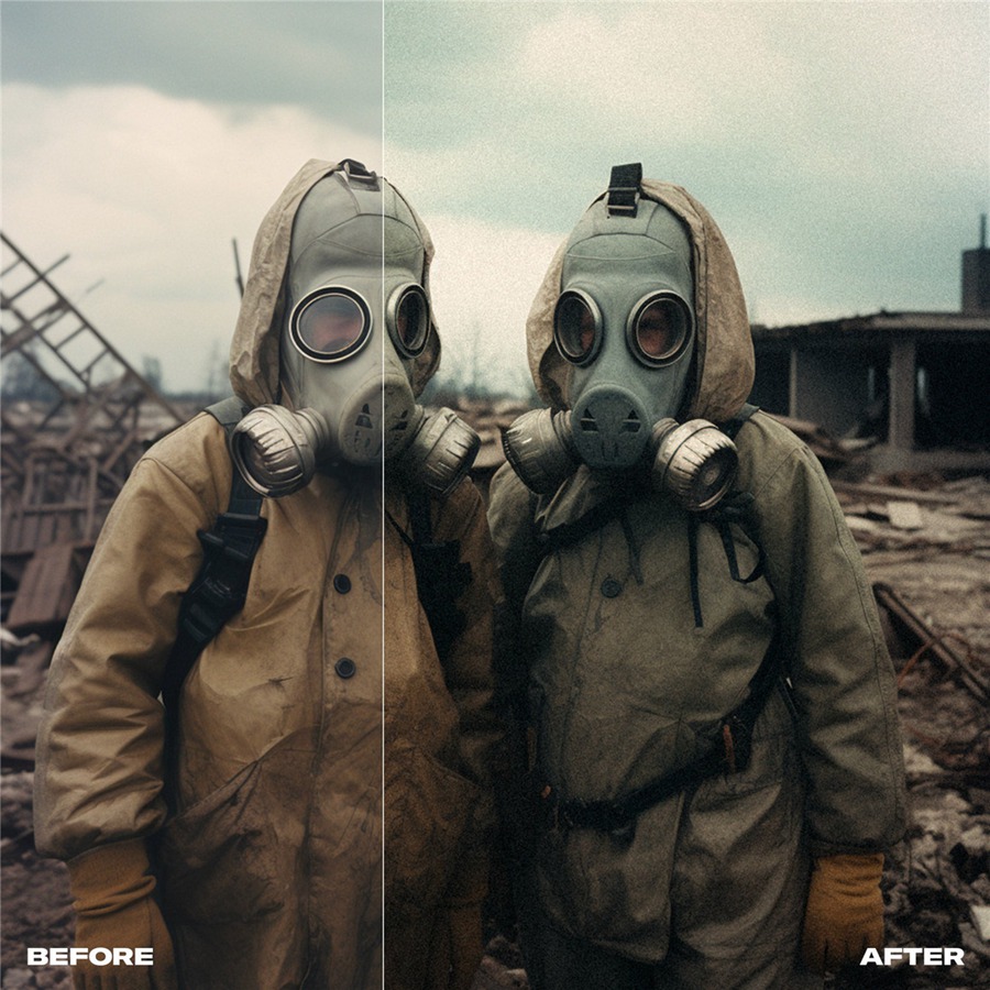 复古美学色彩电影胶片色彩颗粒氛围感LR调色预设 Midjourney AI Lightroom Presets 插件预设 sucaiwan.com