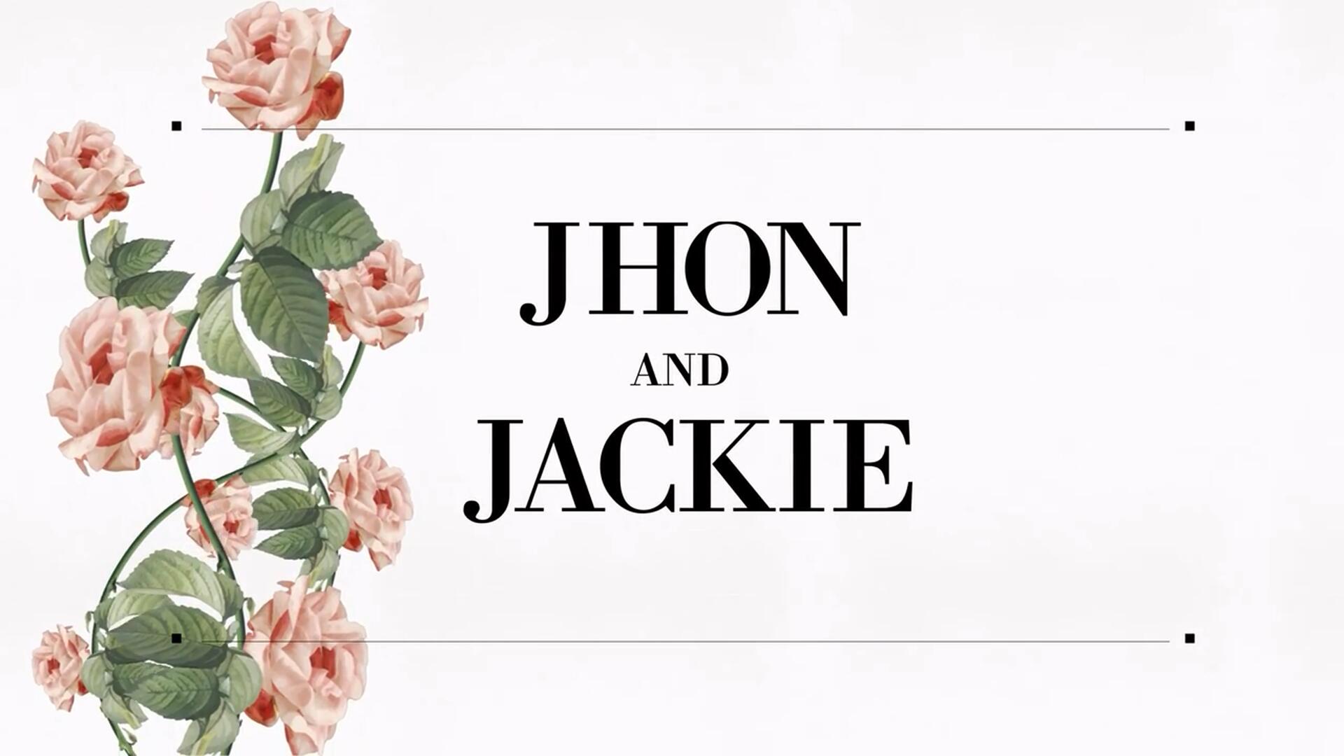 AE/PR/FCPX模板：花卉婚礼拼贴复古优雅衬线日期水彩幻灯片开场片头 . sucaiwan.com