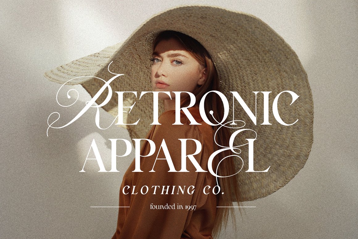 怀旧海报画册Logo标题衬线英文字体 Silver Garden Nostalgic Duo Font 设计素材 第8张-素材湾丨精选海外优质设计素材资源 怀旧海报画册Logo标题衬线英文字体 Silver Garden Nostalgic Duo Font 设计素材 sucaiwan.com