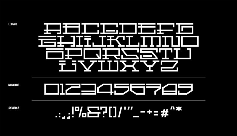 Ludwig Grotesk可商用工业风英文字体 设计素材 sucaiwan.com