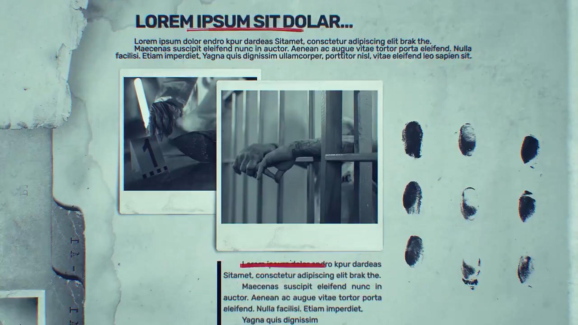 AE模板：恐怖悬疑破案电影开场片头 . sucaiwan.com