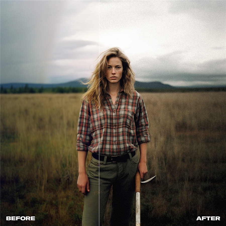 复古美学色彩电影胶片色彩颗粒氛围感LR调色预设 Midjourney AI Lightroom Presets 插件预设 sucaiwan.com