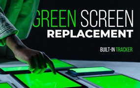 达芬奇预设:电脑笔记本产品预告片开场白展示画面跟踪绿幕效果