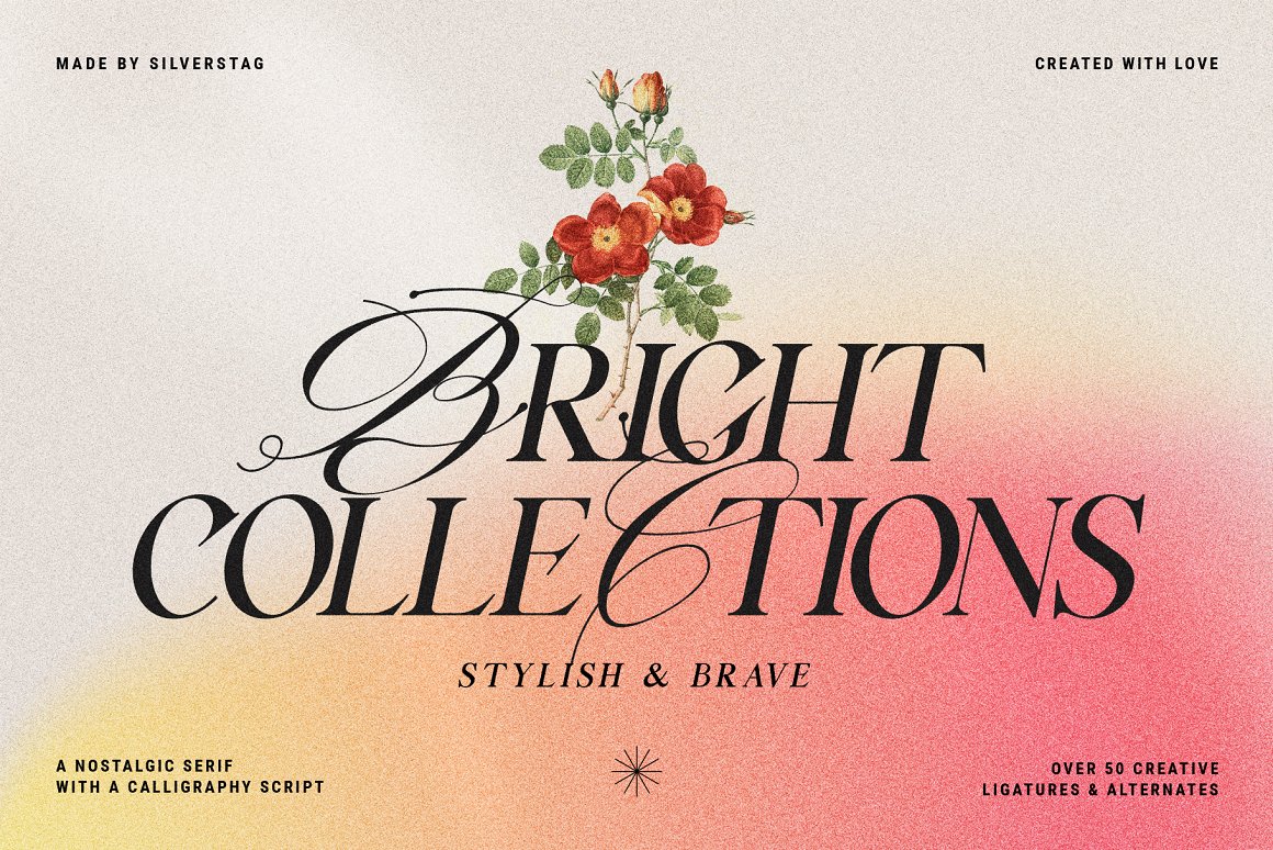 怀旧海报画册Logo标题衬线英文字体 Silver Garden Nostalgic Duo Font 设计素材 第2张-素材湾丨精选海外优质设计素材资源 怀旧海报画册Logo标题衬线英文字体 Silver Garden Nostalgic Duo Font 设计素材 sucaiwan.com