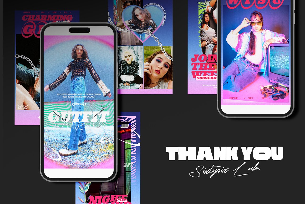 复古酸性千禧Y2K风格粗体色彩霓虹渐变背景竖屏PSD模板 Pop Y2K - Instagram Story . 第3张-素材湾丨精选海外优质设计素材资源 复古酸性千禧Y2K风格粗体色彩霓虹渐变背景竖屏PSD模板 Pop Y2K - Instagram Story . sucaiwan.com