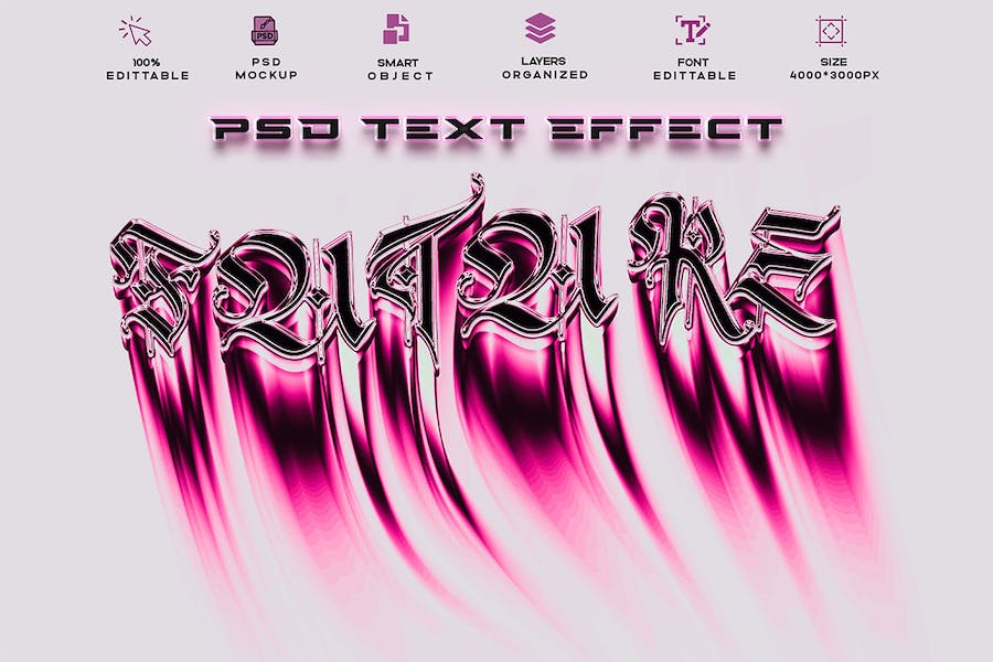 复古蒸汽波迷幻融化酸性扭曲优雅流体文本PSD效果 . 第4张-素材湾丨精选海外优质设计素材资源 复古蒸汽波迷幻融化酸性扭曲优雅流体文本PSD效果 . sucaiwan.com