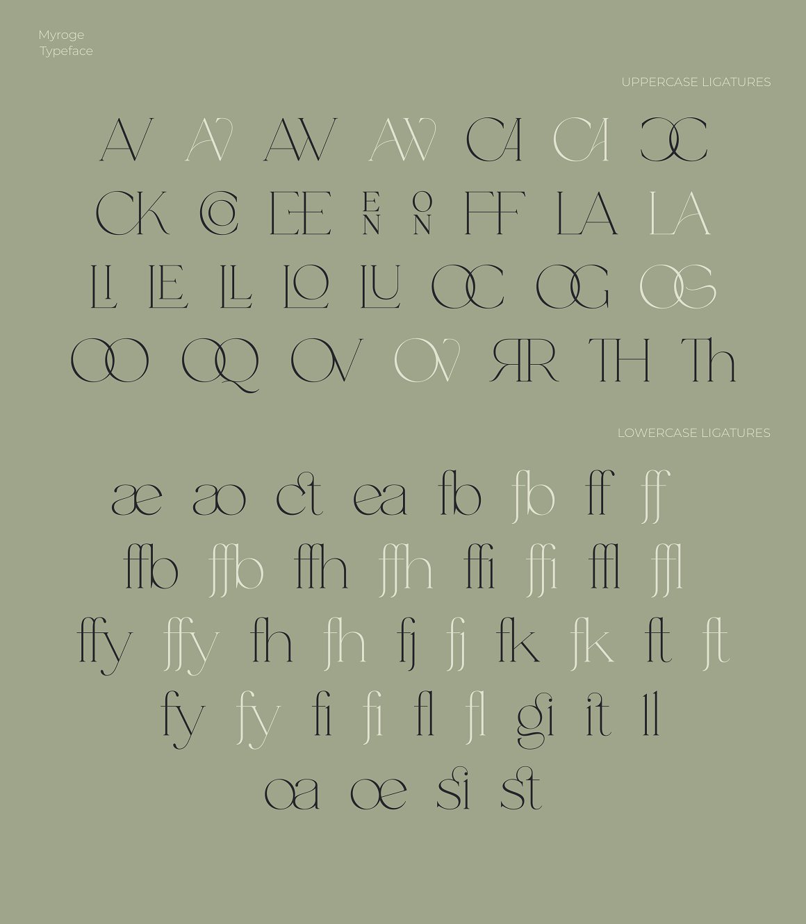 英文字体:优雅细腻奢华化杂志连字品牌海报封面排版衬线字体 MYROGE elegant & stylish serif 设计素材 第11张-素材湾丨精选海外优质设计素材资源 英文字体:优雅细腻奢华化杂志连字品牌海报封面排版衬线字体 MYROGE elegant & stylish serif 设计素材 sucaiwan.com