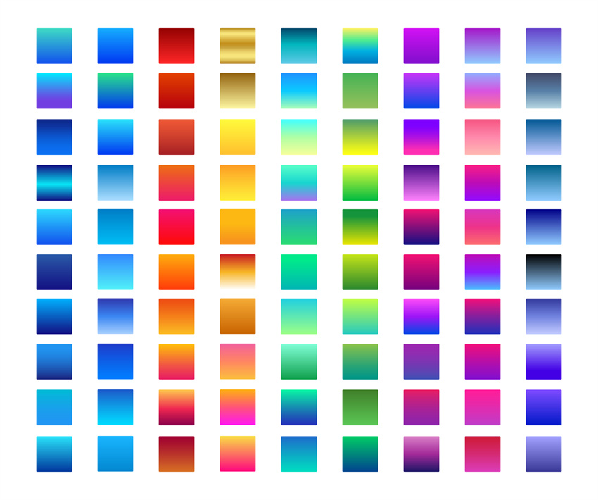 设计资源-5000款多彩金色银色渐变颜色设计素材合集 图片素材 sucaiwan.com